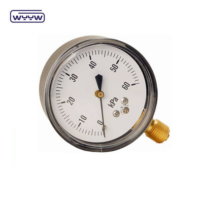 คุณภาพ  60-100mm CmH2O Capsule Pressure Gauge Manometer 1.6% Accuracy โรงงาน