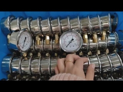 สแตนเลส 63 มิลลิเมตร การเชื่อมต่อเรเดียล น้ํามันกลีเซอรีน เติม 600bar เครื่องวัดความดันไฮดรอลิก