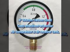 เหล็กคาร์บอน 4" 100 มม. 0~1.6MPa เหมาะสำหรับเครื่องอัดอากาศและถังรับอากาศ คุ้มค่า