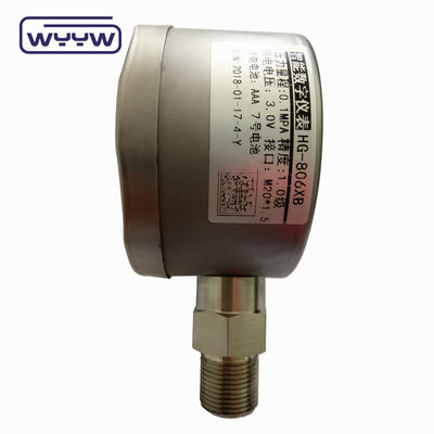 เต็มสแตนเลส 1000 Psi เครื่องวัดความดัน 80 มิลลิเมตร แบตเตอรี่แม่นยํา เครื่องวัดขนาดดิจิตอล