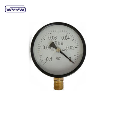 1.6%Fs -30inhg เครื่องวัดความดันระยะว่าง -1-0 Mpa เครื่องวัดความดันลบ 100 มม.