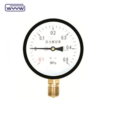 1.6%Fs -30inhg เครื่องวัดความดันระยะว่าง -1-0 Mpa เครื่องวัดความดันลบ 100 มม.