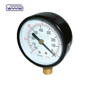 1.6%Fs -30inhg เครื่องวัดความดันระยะว่าง -1-0 Mpa เครื่องวัดความดันลบ 100 มม.