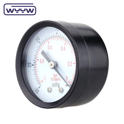 เครื่องวัดแรงดันลบเหล็ก -0.1Mpa ด้านหลังติดตั้ง 60 มม