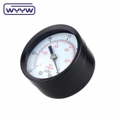 เครื่องวัดแรงดันลบเหล็ก -0.1Mpa ด้านหลังติดตั้ง 60 มม