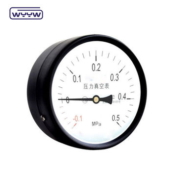 เครื่องวัดแรงดันลบเหล็ก -0.1Mpa ด้านหลังติดตั้ง 60 มม
