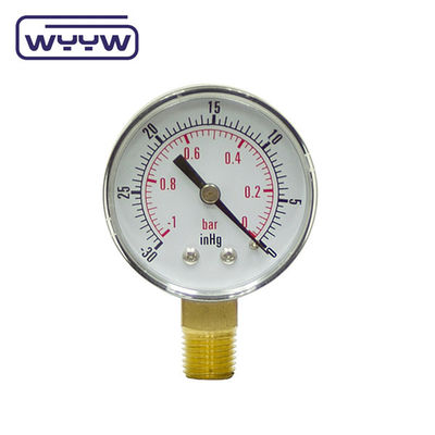 เครื่องวัดความดันอากาศลบ OEM Manometer Bourdon Pressure Gauge