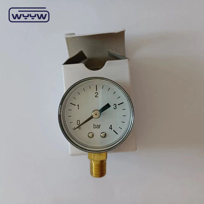 CE มาตรฐาน 40MM พลาสติก 0-4Bar 1/8&quot;BSP AIR Manometer เครื่องวัดความดันก๊าซธรรมชาติ