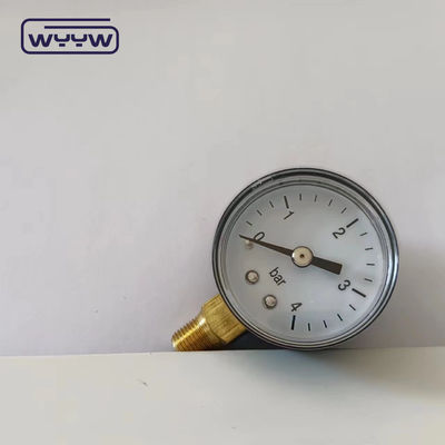 CE มาตรฐาน 40MM พลาสติก 0-4Bar 1/8&quot;BSP AIR Manometer เครื่องวัดความดันก๊าซธรรมชาติ