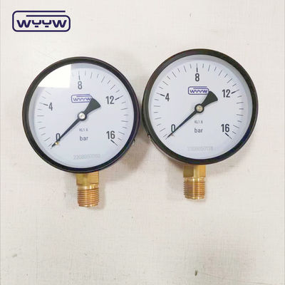 ผู้ผลิต ขายปลีก 100mm 1/2&quot; bsp ด้านล่าง 0-16bar kl1.6 เครื่องวัดความดันราคาถูก