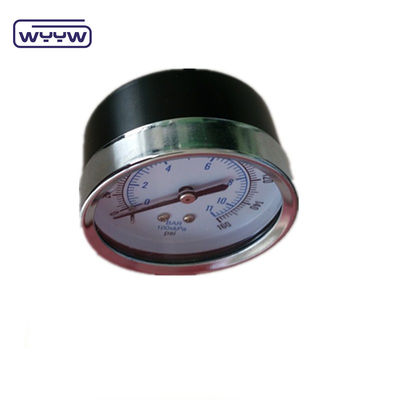 60MM 0-10 kgcm2 &amp; 150 psi กล่องเหล็กสีดํา นาโนเมตรดันน้ําสีขาว