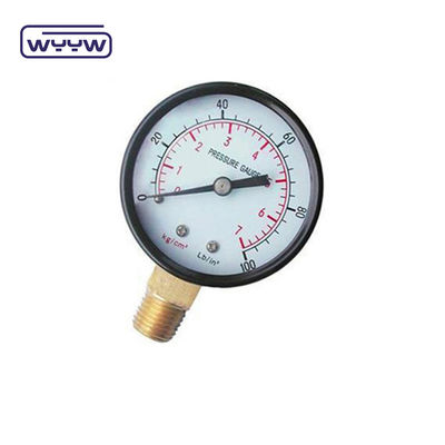 เครื่องวัดความดันสําหรับกรองสระว่ายน้ํา 2&quot; วงจร, 0-60 Psi, ด้านล่าง Mount 1/4 &quot;สายท่อ
