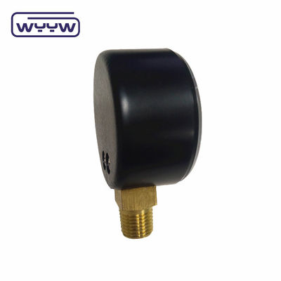 OEM 50mm กว้าง 0-15 PSI 0-1 Bar 1/4 NPT เครื่องวัดแรงดัน