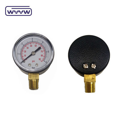 WYYW เครื่องวัดความดัน ราคา ด้านล่างการเชื่อมต่อ 2&quot; 50mm กล่องพลาสติก เครื่องวัดความดันอากาศ lpg manometer ก๊าซ