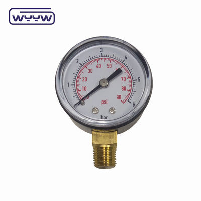 WYYW เครื่องวัดความดัน ราคา ด้านล่างการเชื่อมต่อ 2&quot; 50mm กล่องพลาสติก เครื่องวัดความดันอากาศ lpg manometer ก๊าซ