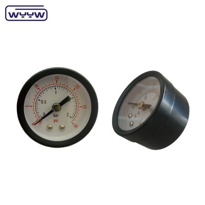 คุณภาพดี 2 นิ้ว Borbon Tube ประเภทศูนย์ย้อนหลังการเชื่อมต่อ 1/4 &quot;NPT BSP ต่ํา 9 Psi Manometer เครื่องวัดความดัน