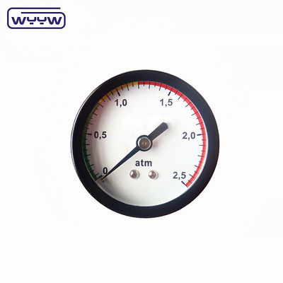 คุณภาพดี 2 นิ้ว Borbon Tube ประเภทศูนย์ย้อนหลังการเชื่อมต่อ 1/4 &quot;NPT BSP ต่ํา 9 Psi Manometer เครื่องวัดความดัน