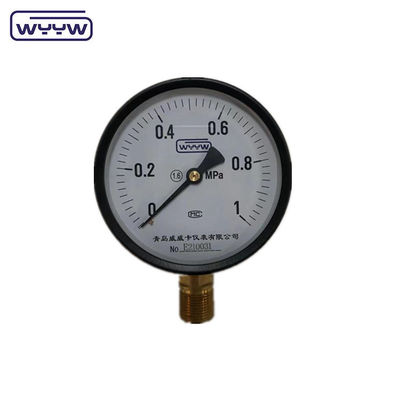 ราคา WYYW โรงงาน 1MPa 1.6MPa เครื่องวัดความดัน 100mm M20X1.5 G1/2&quot; นาโมเมตรน้ํา
