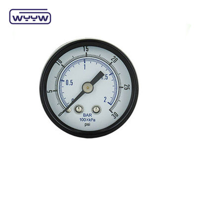 40mm Axial Bar Psi ปั๊มอากาศ เครื่องวัดแรงดัน มานิโเมตร หลังติด