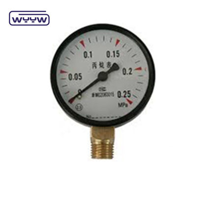 เครื่องวัดความดันเหล็กดํา ประหยัด 60 มม เครื่องวัดความดันก๊าซธรรมชาติ LPG