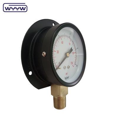 75 มิลลิเมตรชนิด Flange ประหยัด Pressure Gauge กิโลกรัมและ Psi ด้านล่าง Mount