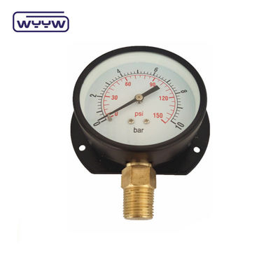 75 มิลลิเมตรชนิด Flange ประหยัด Pressure Gauge กิโลกรัมและ Psi ด้านล่าง Mount