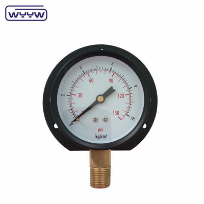 75 มิลลิเมตรชนิด Flange ประหยัด Pressure Gauge กิโลกรัมและ Psi ด้านล่าง Mount