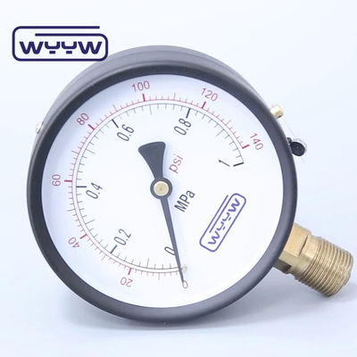 4 นิ้ว ppressure manometer ดับเบอร์สแตนและ psi M20X1.5 หรือ G1/2&quot; น้ําอากาศเครื่องวัดความดันแห้ง