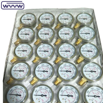 คุณภาพสูงกับราคาที่แข่งขัน CE EN837-1 น้ําอากาศ 1psi (0 - 600 Psi) Npt 1/4 น้ํามันเครื่องวัดความดัน