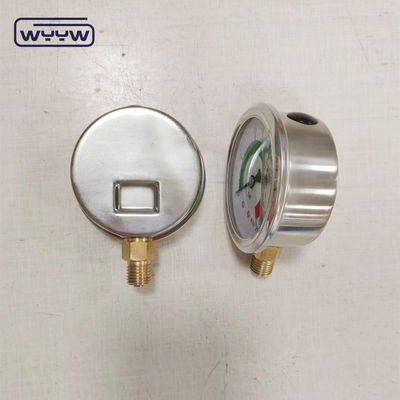 การอนุมัติ CE EN837-1 ไฮดรอลิก เติมน้ํามันกลิสเซอรีน 0-25 Bar G1/4&quot; เครื่องวัดความดันสีที่เต็มไปด้วยน้ํามัน