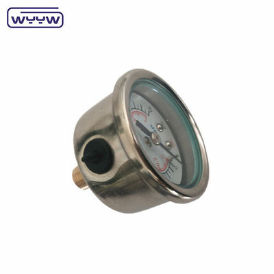 40 มิลลิเมตรเซเนเตอร์หลัง OEM 1/4 &quot;bsp npt 1.5 นิ้วหน้ากลีเซอรินเต็มเครื่องวัดความดัน
