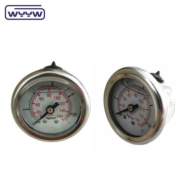 40 มิลลิเมตรเซเนเตอร์หลัง OEM 1/4 &quot;bsp npt 1.5 นิ้วหน้ากลีเซอรินเต็มเครื่องวัดความดัน