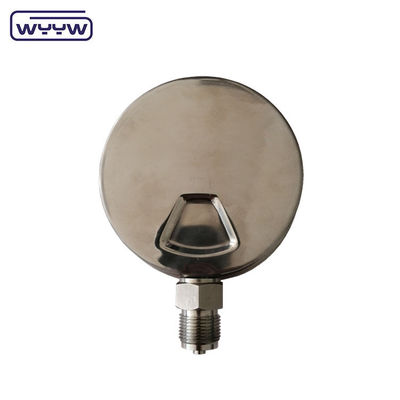 EN837-1 CE ยอมรับแอนาลอกเหล็กไร้ขัดเหลืองแบบไม่แตกของกลีเซอรีน manometer bar pressure gauge