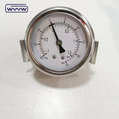 U-clamp ประเภทชั้น 1.6% 2.5 นิ้ว anti-vibration pressure manometer