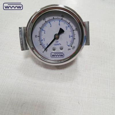 U-clamp ประเภทชั้น 1.6% 2.5 นิ้ว anti-vibration pressure manometer