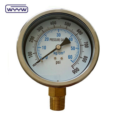 100mm 1.6% 1% ความแม่นยํา เครื่องวัดแรงดันปั๊ม เครื่องวัดแรงดันความแตกต่างสําหรับเครื่องกรอง เครื่องวัดแรงดัน