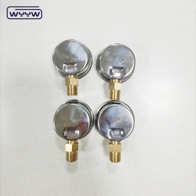 40mm dial ss304 แบบตัวชี้กรอบ borodon ท่อตั้ง 0-10bar / psi เครื่องวัดความดันที่เต็มไปด้วยน้ํามัน 1-1/2