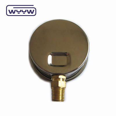 การเชื่อมต่อทองแดงคุณภาพสูง 1/4 &quot;BSP Double Scale Bar Psi EN837-1 Accurac 1.6 เครื่องวัดความดันที่เต็มไปด้วยของเหลว