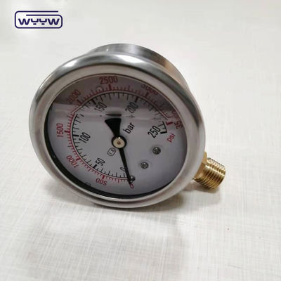 เครื่องวัดความดันของของเหลว Qingdao Ningbo ส่งออก 0-350 bar manometer