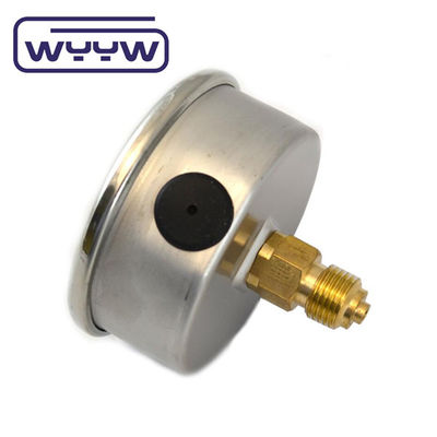 63mm EN837-1 น้ําไฮดรอลิก 0-10bar / psi ไฮดรอลิกเข้าน้ํามันกลีเซรินเต็มเครื่องวัดความดัน 2.5 "มาโนเมตร