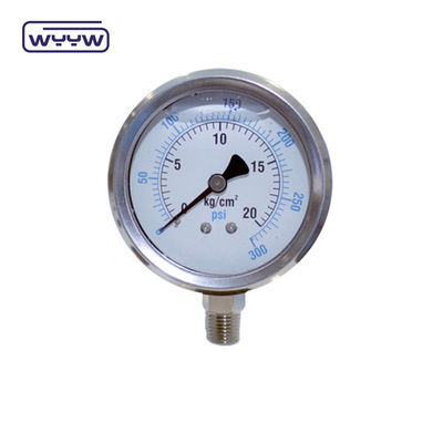 1/8&quot; NPT ด้านล่างการเชื่อมเครื่องวัดความดัน 1.5&quot; 40mm เครื่องวัดความดันน้ํามัน