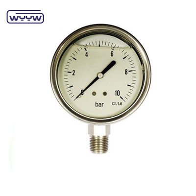1/8&quot; NPT ด้านล่างการเชื่อมเครื่องวัดความดัน 1.5&quot; 40mm เครื่องวัดความดันน้ํามัน