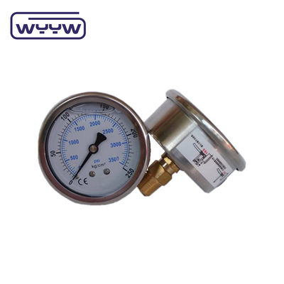 อุตสาหกรรมทองแดง Back Mount น้ํามันเต็ม Manometer สําหรับ Glycerine