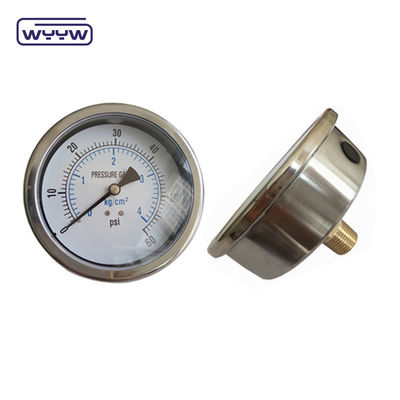 อุตสาหกรรมทองแดง Back Mount น้ํามันเต็ม Manometer สําหรับ Glycerine