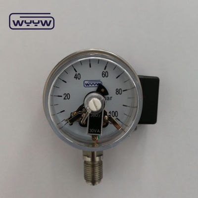 2.5&quot;เหล็กไร้สแตนเลส เครื่องวัดแรงดันไฟฟ้าชนิด Flange การเชื่อมต่อแผ่น