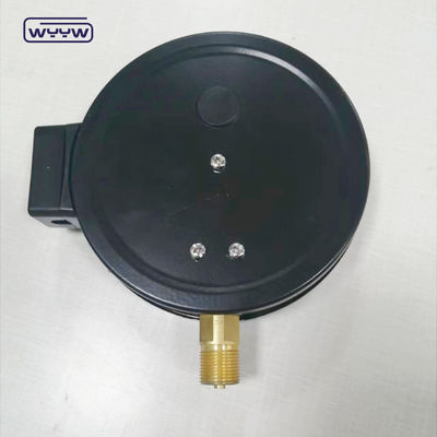 1.6MPa สีดําเหล็กกรอบ 1/2 &quot;bsp M20X1.5 6 นิ้วไฟฟ้าติดต่อ ราคาเครื่องวัดแรงดัน manometer ราคา