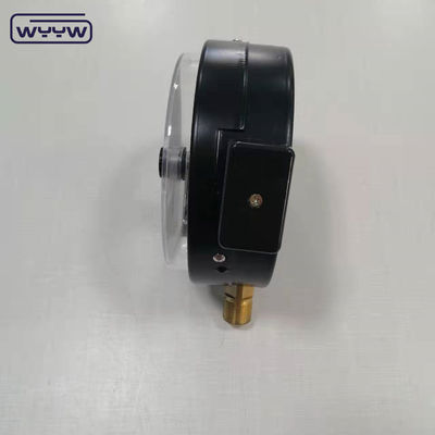 1.6MPa สีดําเหล็กกรอบ 1/2 &quot;bsp M20X1.5 6 นิ้วไฟฟ้าติดต่อ ราคาเครื่องวัดแรงดัน manometer ราคา