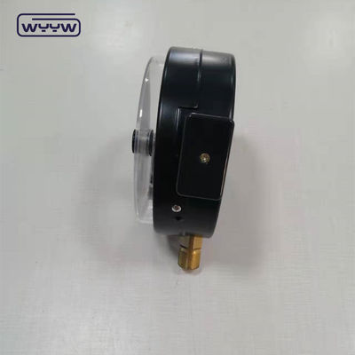 1.6MPa สีดําเหล็กกรอบ 1/2 &quot;bsp M20X1.5 6 นิ้วไฟฟ้าติดต่อ ราคาเครื่องวัดแรงดัน manometer ราคา