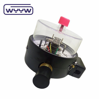 NO+NO เสาเหล็กสีดํา 1.6MPa 100mm 380V แมนโมเมตรการติดต่อไฟฟ้า AC เครื่องวัดแรงดัน