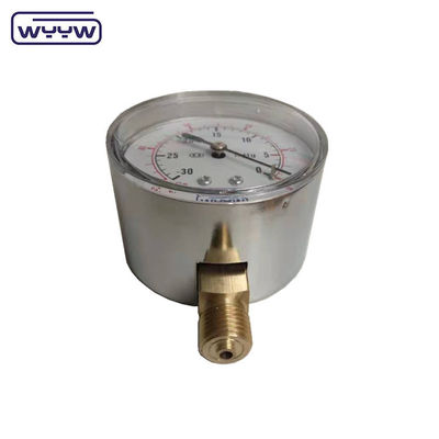 นาแมนโมเมตร ss 63mm inH2O wc mbar กลองระบายความดัน